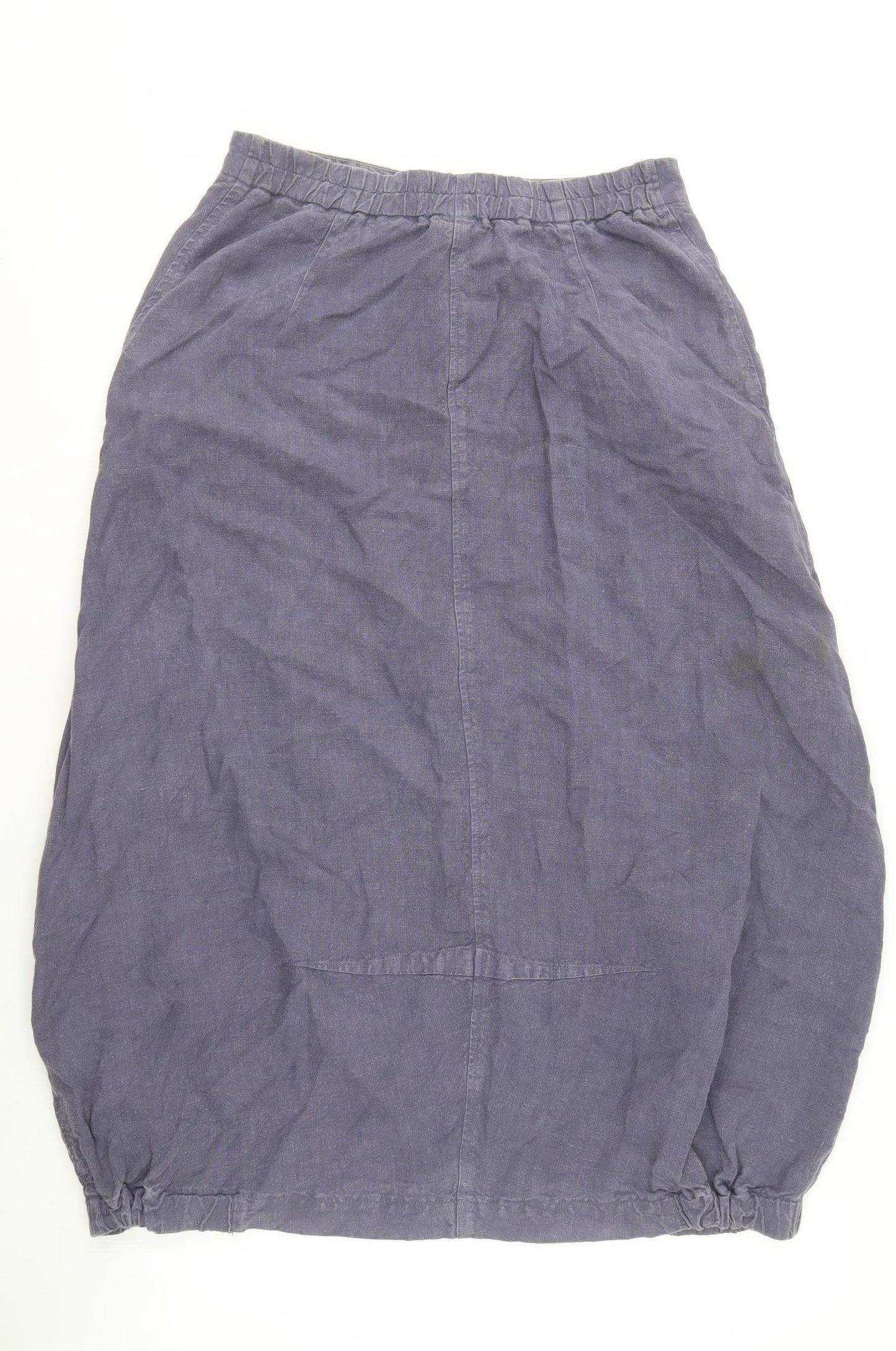 Oska Women's Blue Linen Skirt - Size 12