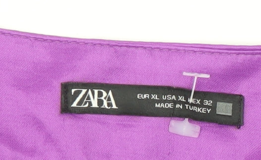 Zara Women’s Purple Pleated Long Skirt XL