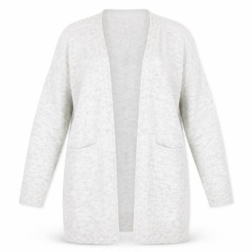 Levi's Women Grey L Open Front Cardigan Knit, Casual Autumn