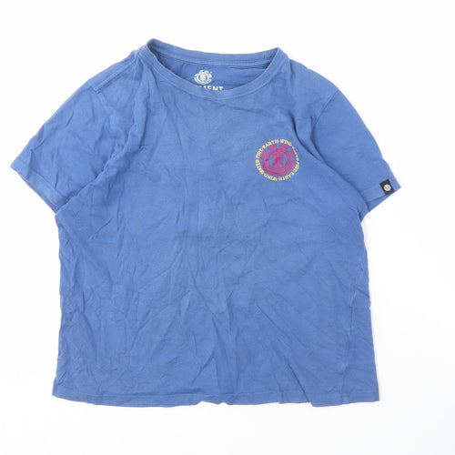 Element Unisex Blue T-Shirt Size 12 Crew Neck Casual