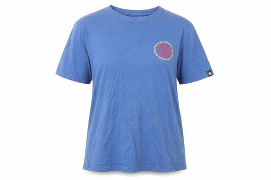 Front view of Element unisex blue t-shirt, size 12, crew neck casual