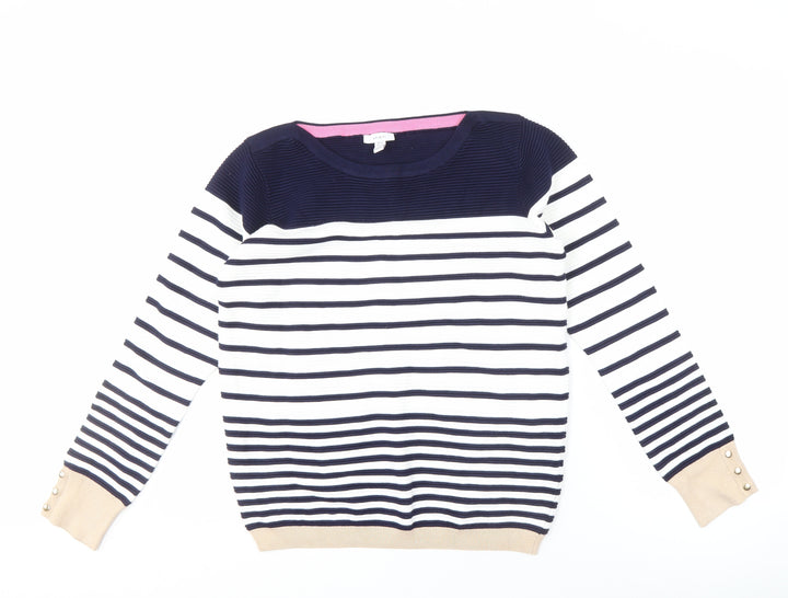 Spirit Women's Multicoloured Striped Pullover Jumper Size 14