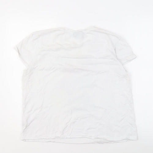 Lady Gaga Women's White XL T-Shirt Crew Neck