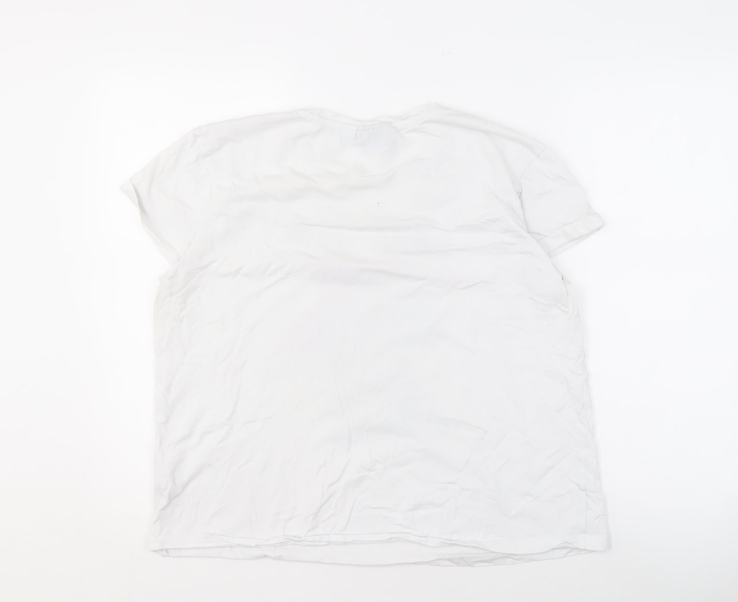 Lady Gaga Women's White XL T-Shirt Crew Neck