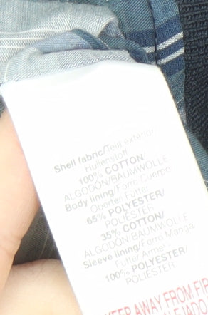 River Island Men’s Blue Bomber Jacket Medium