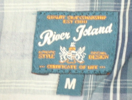 River Island Men’s Blue Bomber Jacket Medium