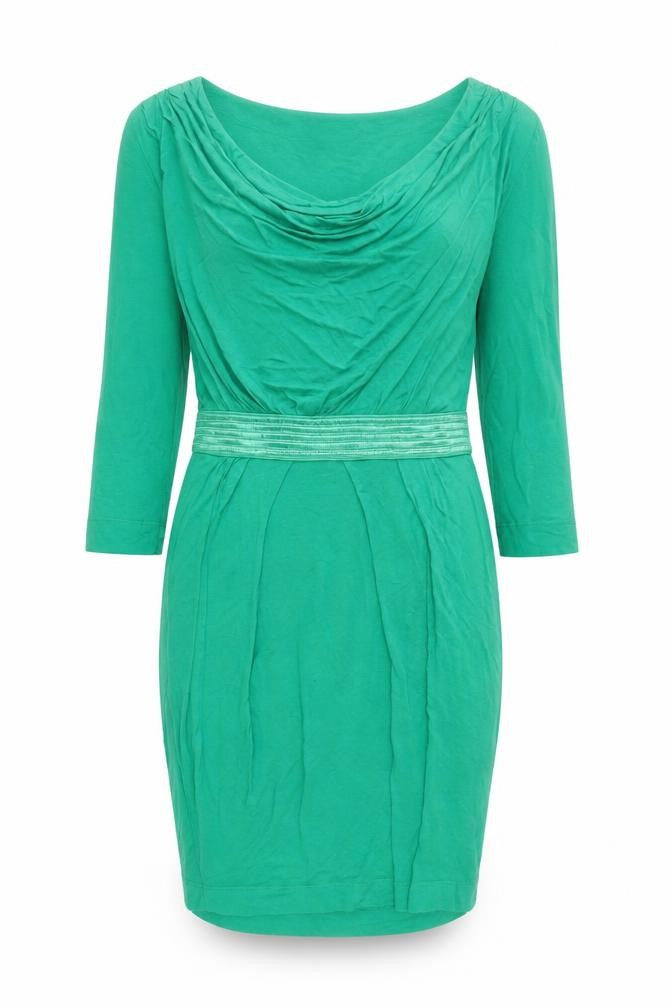 Mango Women's Green 3/4 Sleeve Dress Size 12