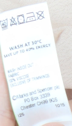 Marks and Spencer Beige Embroidered Blouse UK 22