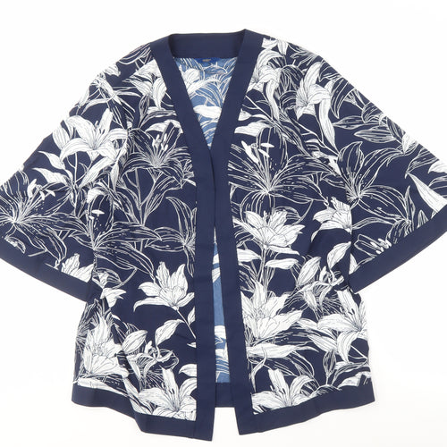 Cotton Traders Women's Blue Kimono Robe Size 14