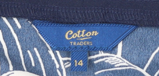 Cotton Traders Women's Blue Kimono Robe Size 14