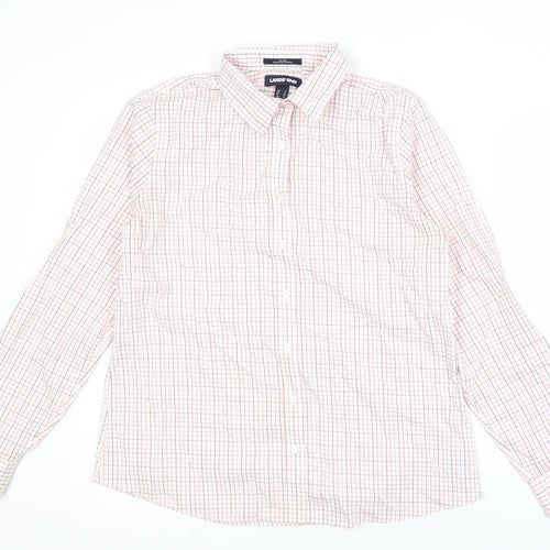 Lands' End Men's Multicoloured Check Shirt Size 14