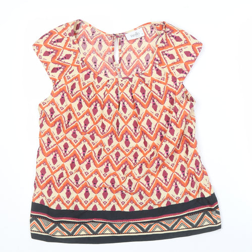Wallis Women's Multicoloured Geometric Top Size 14