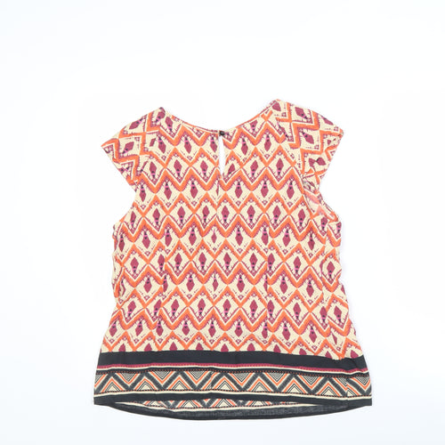Wallis Women's Multicoloured Geometric Top Size 14