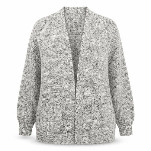 A New Day Women's Grey Cardigan L V-Neck Knit