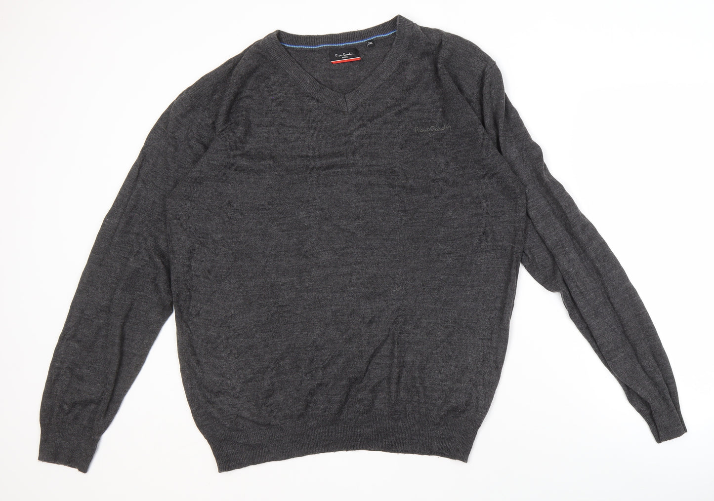 Pierre Cardin Men's Grey 3XL V-Neck Pullover Jumper