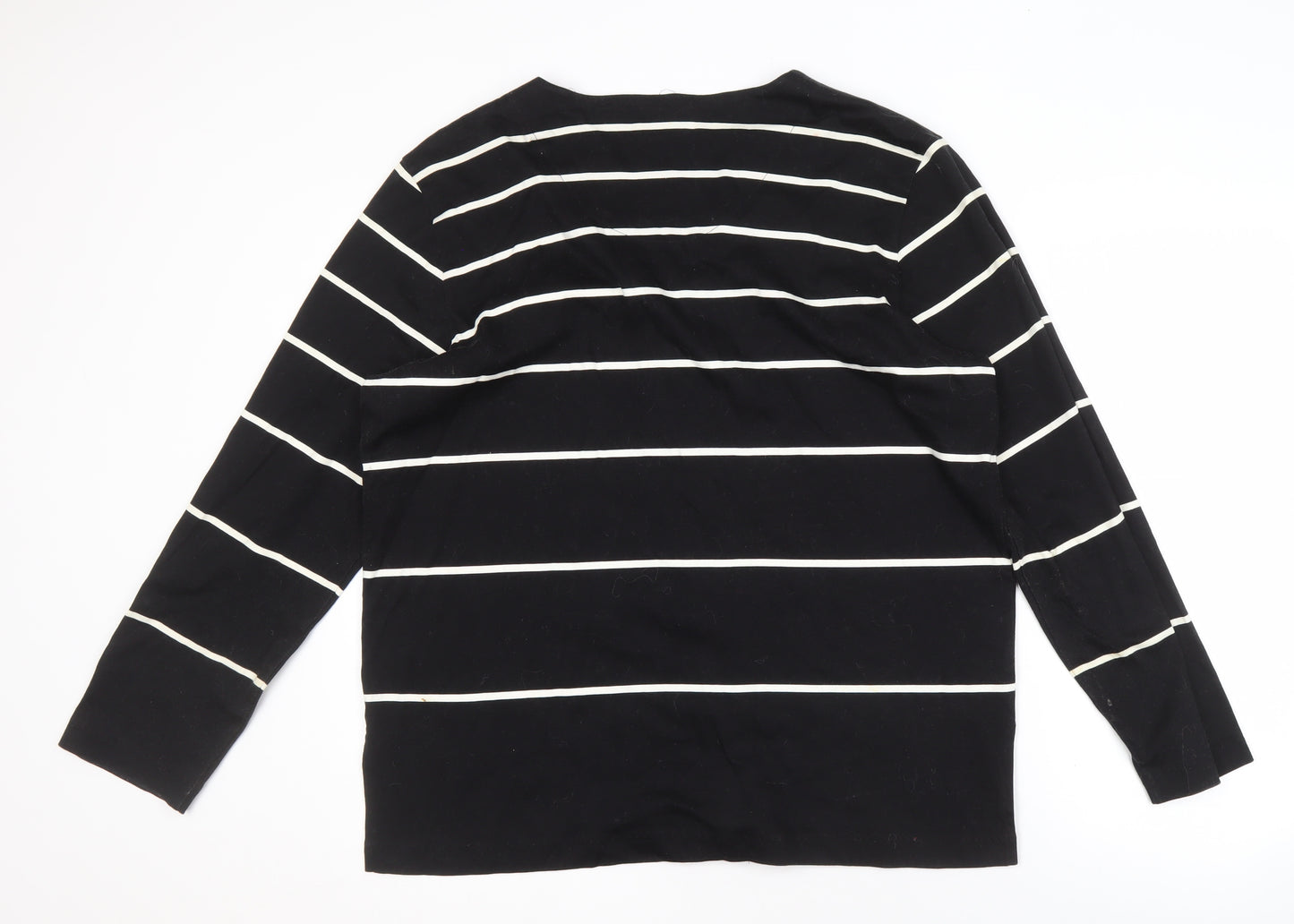 Liz Claiborne Women's Black Striped Button-Up Top