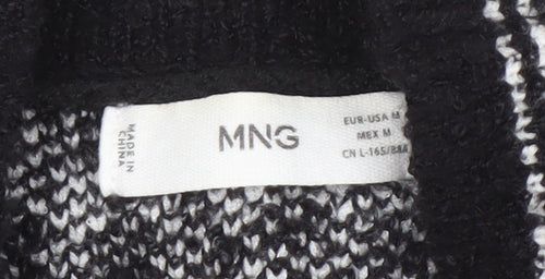 MNG Women's Black V-Neck Cardigan, Size 12