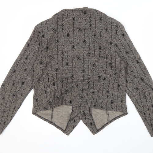 Nightingale Women's Grey Geometric Cardigan Size 14