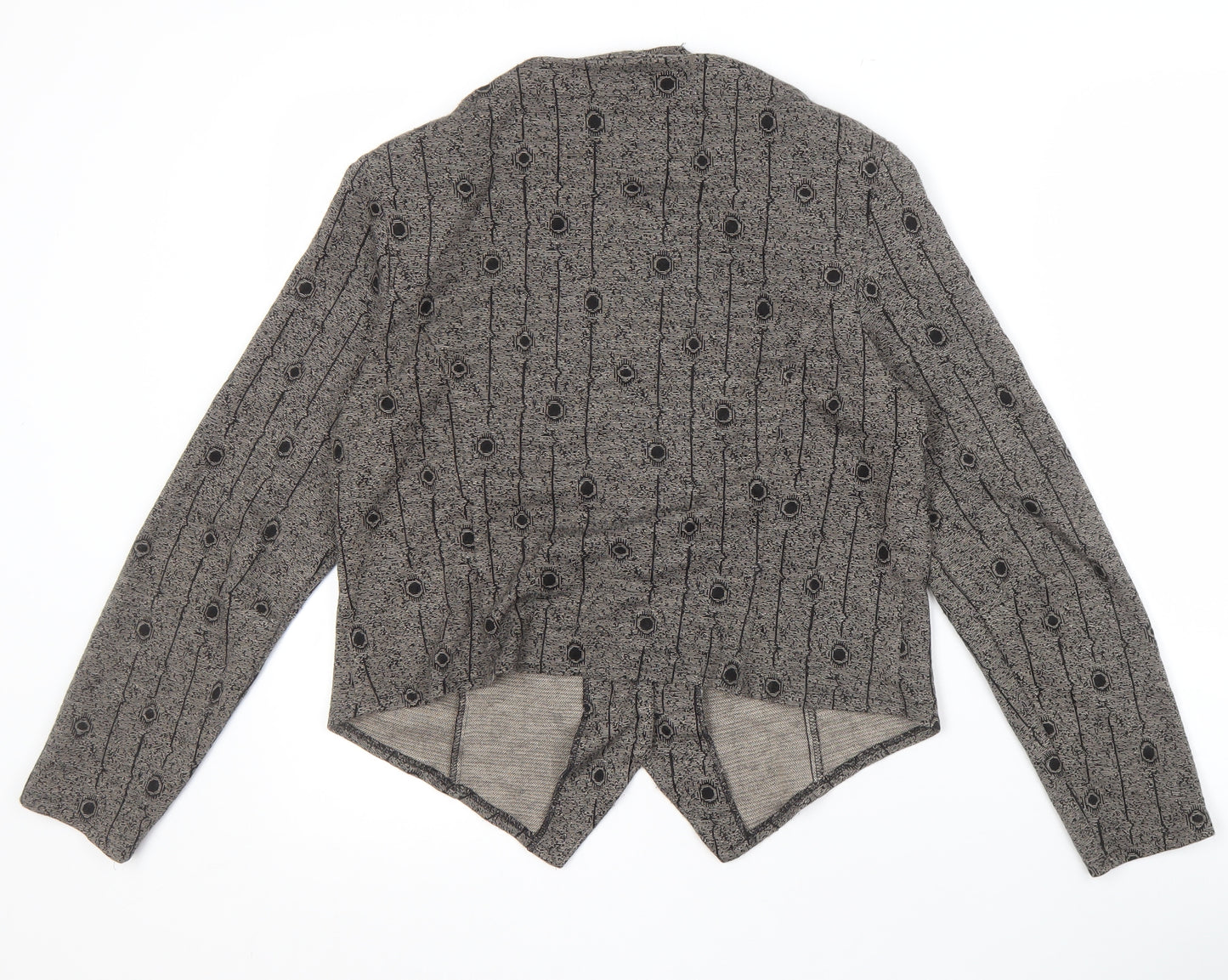 Nightingale Women's Grey Geometric Cardigan Size 14