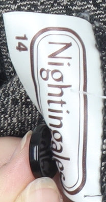 Nightingale Women's Grey Geometric Cardigan Size 14