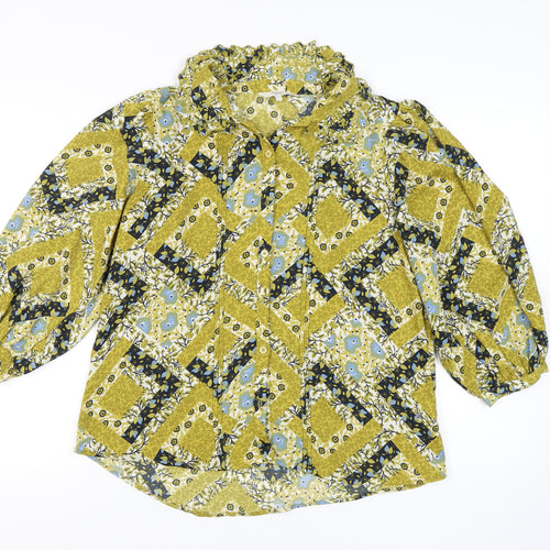 Next Women's Multicoloured Geometric Button-Up Top