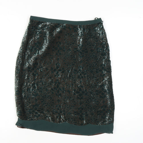 Nougat London Women's Green Pencil Skirt, Floral, Autumn/Winter