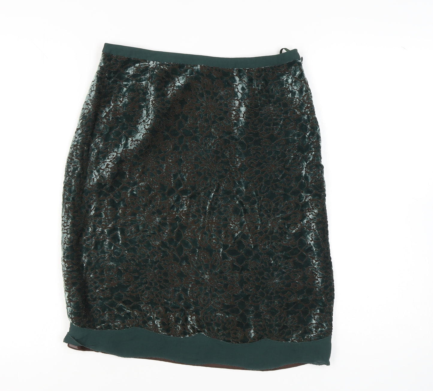 Nougat London Women's Green Pencil Skirt, Floral, Autumn/Winter