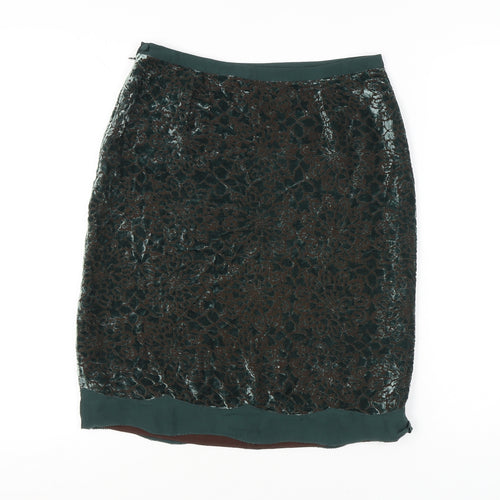 Nougat London Women's Green Pencil Skirt, Floral, Autumn/Winter