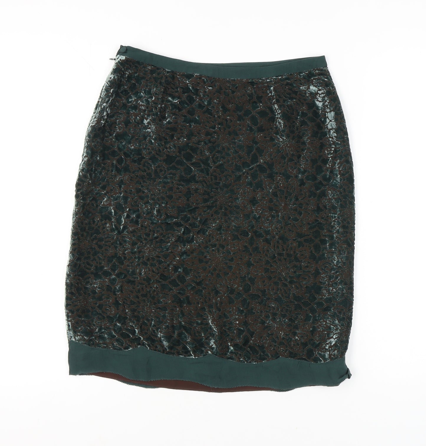 Nougat London Women's Green Pencil Skirt, Floral, Autumn/Winter