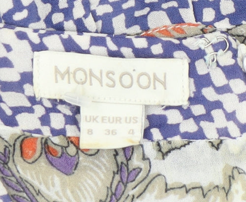 Monsoon Women's Floral Viscose Dress Size 8