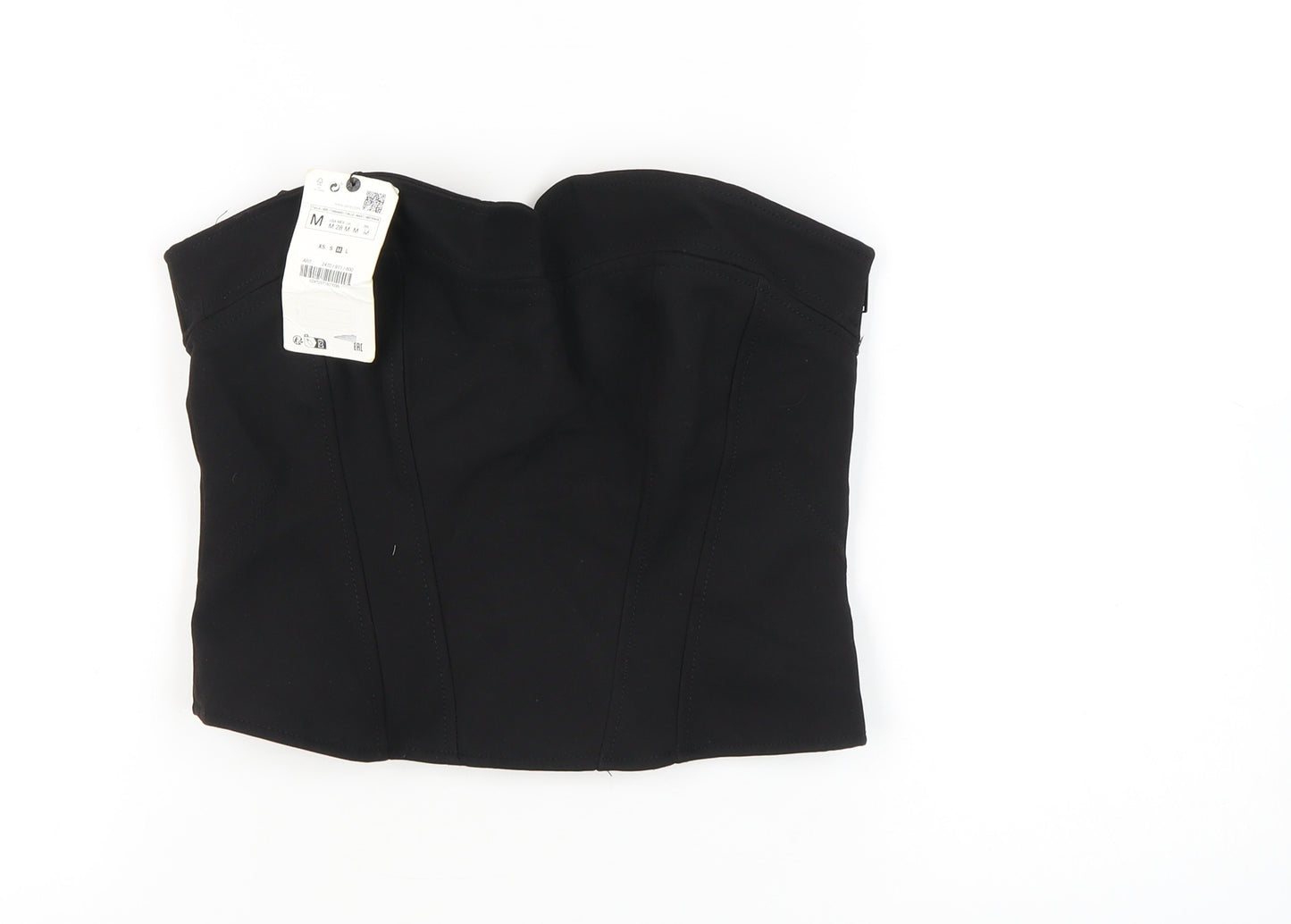 Zara Women's Black M Basic Blouse with Zip