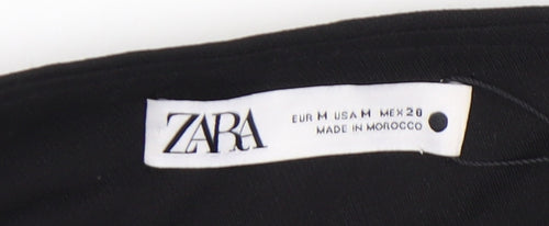 Zara Women's Black M Basic Blouse with Zip