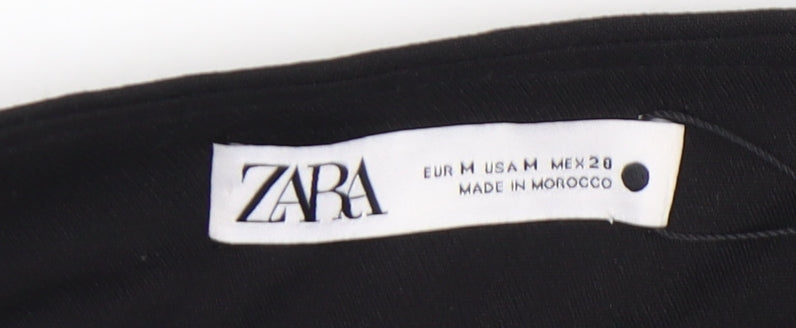 Zara Women's Black M Basic Blouse with Zip