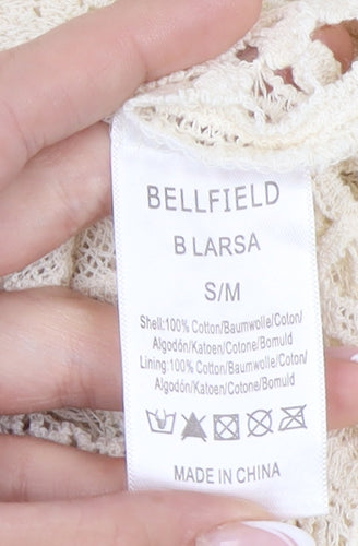 Bellfield Women's Ivory Crochet Shift Dress S/M