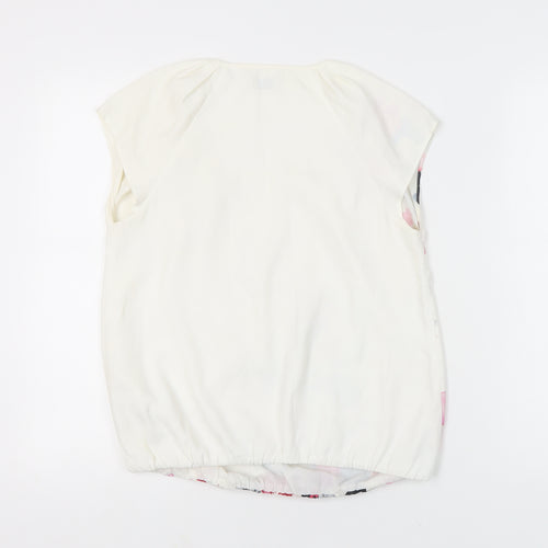 Minuet Petite Women’s Ivory Floral Blouse - Size 12
