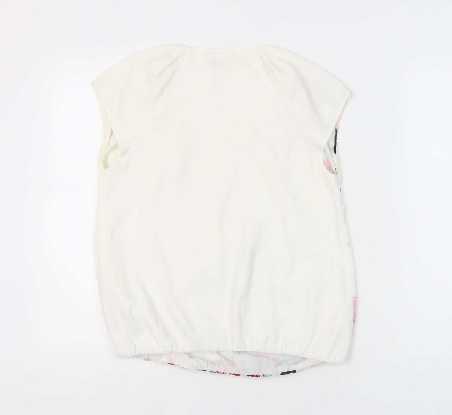 Minuet Petite Women’s Ivory Floral Blouse - Size 12