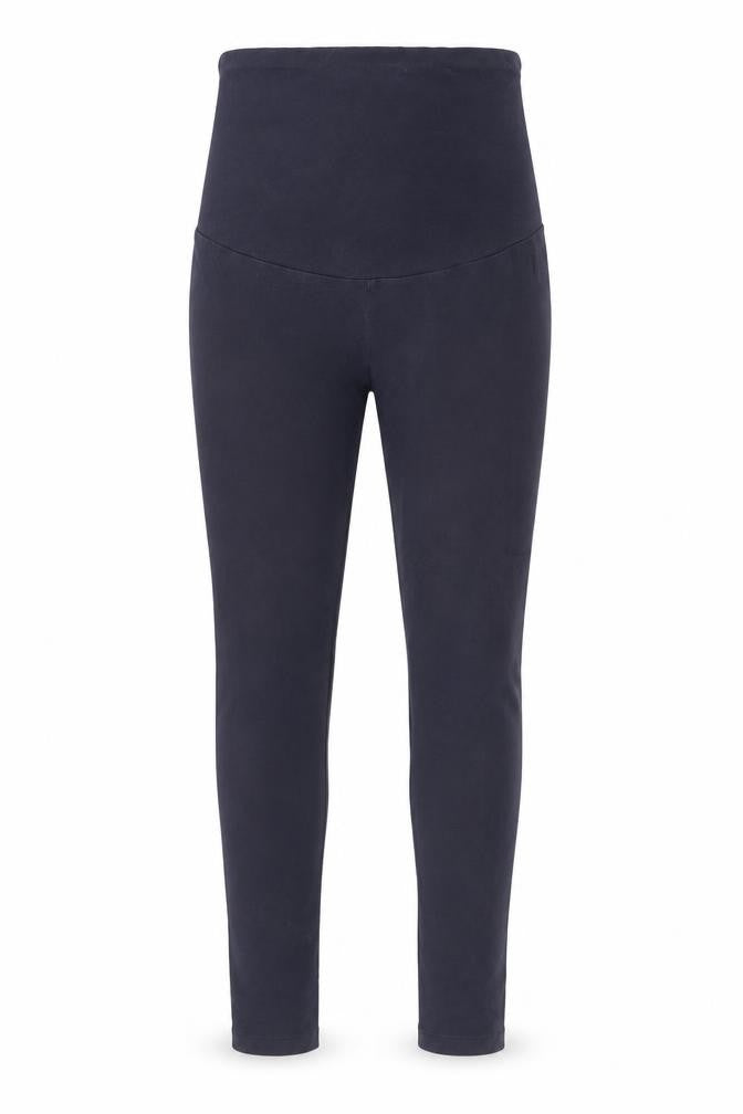 Front view of JoJo Maman Bébé Women's Black Cotton Leggings, size S