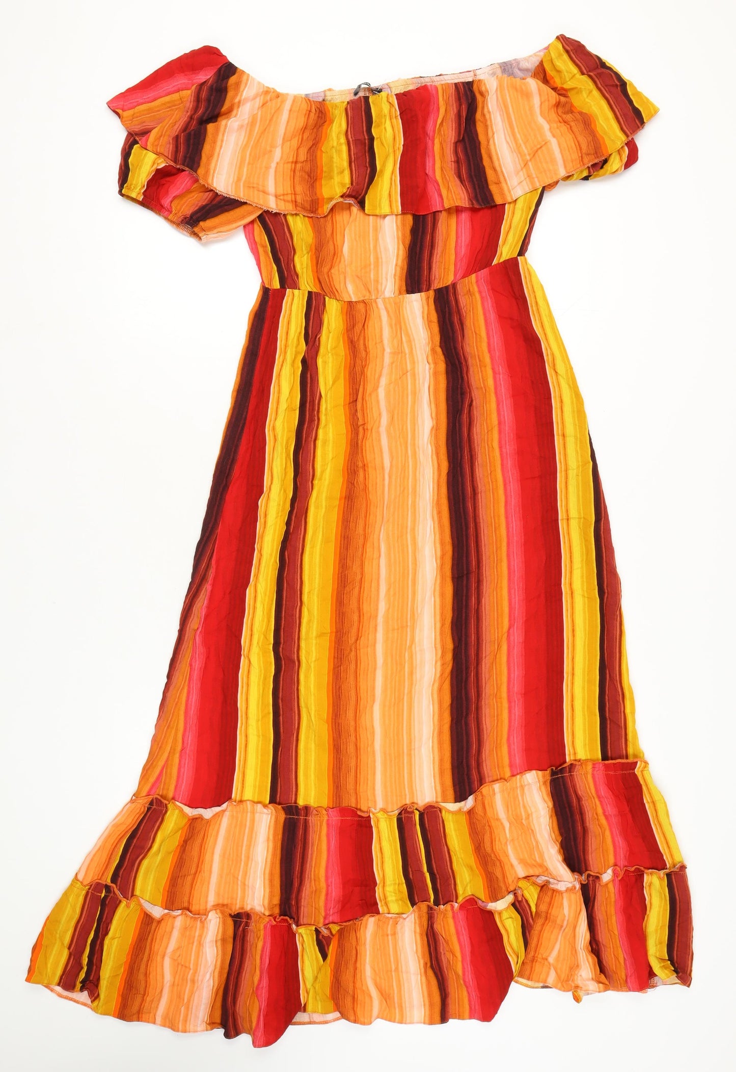 Roman Women's Multicoloured Off Shoulder Midi Dress