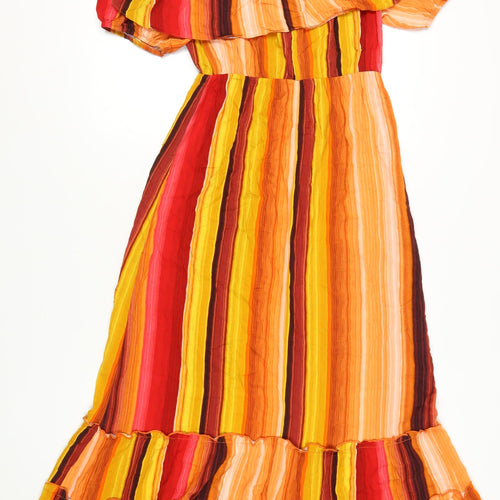 Roman Women's Multicoloured Off Shoulder Midi Dress