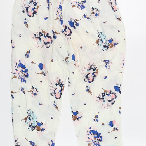Zara Women's Multicoloured Floral Cropped Trousers