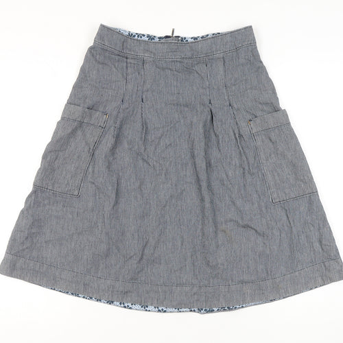 White Stuff Women's Blue Cargo Skirt Size 8 with Pockets