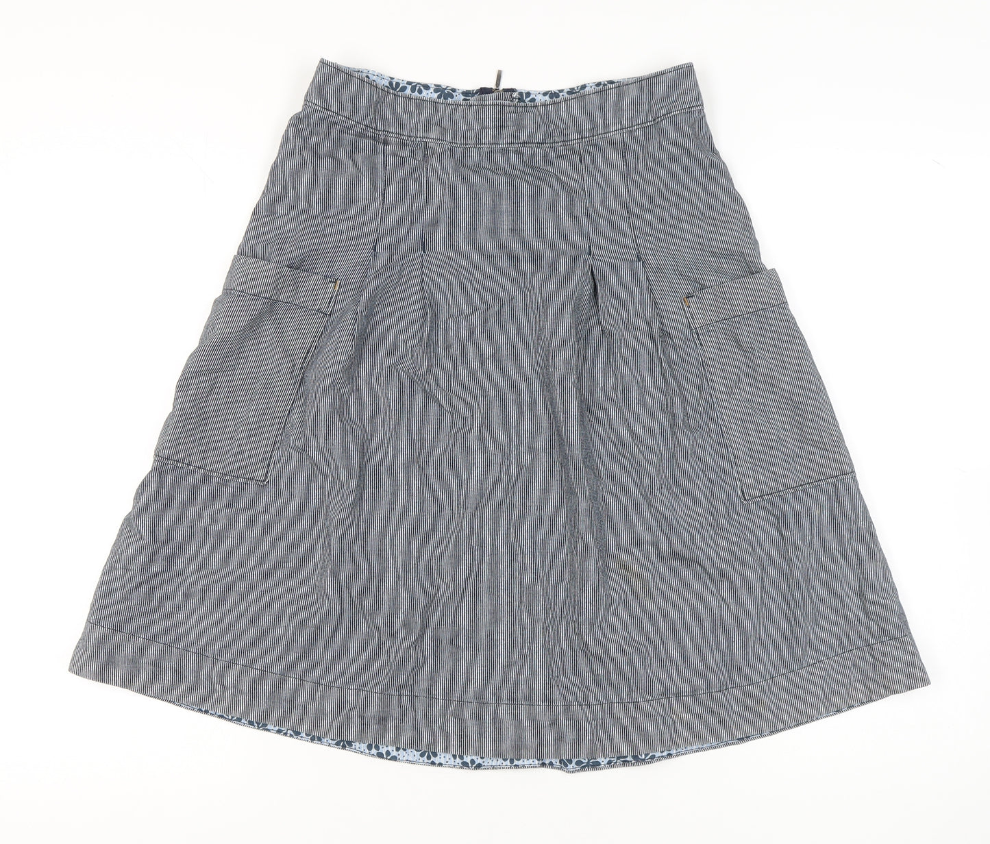 White Stuff Women's Blue Cargo Skirt Size 8 with Pockets