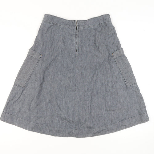 White Stuff Women's Blue Cargo Skirt Size 8 with Pockets