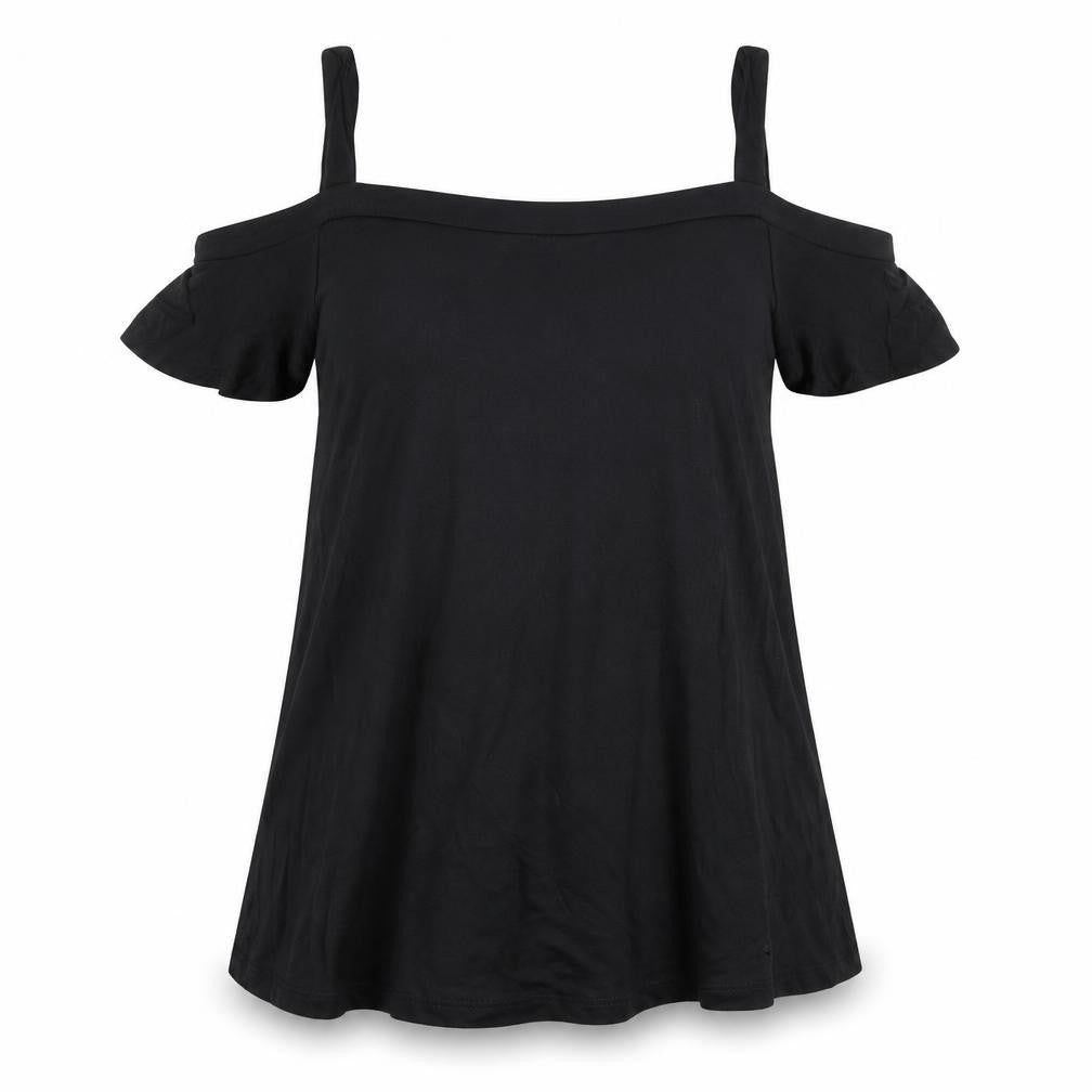 Front view of Phase Eight Women's Black Off Shoulder Top, size 8