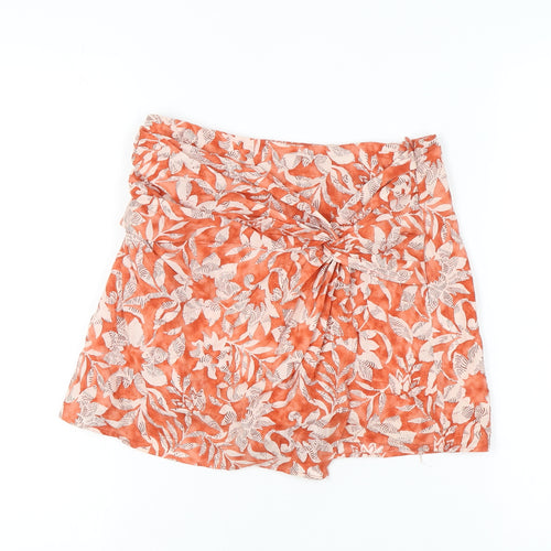 Zara Women’s Floral Skirt in Orange, Size S