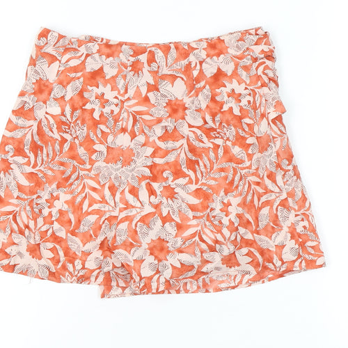 Zara Women’s Floral Skirt in Orange, Size S