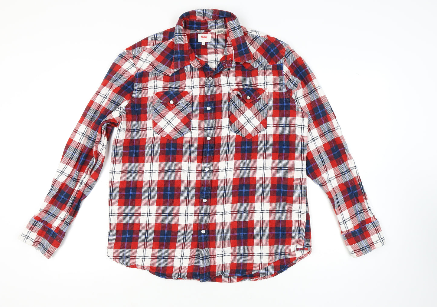 Levi's Men's XL Plaid Button-Up Shirt Multicoloured