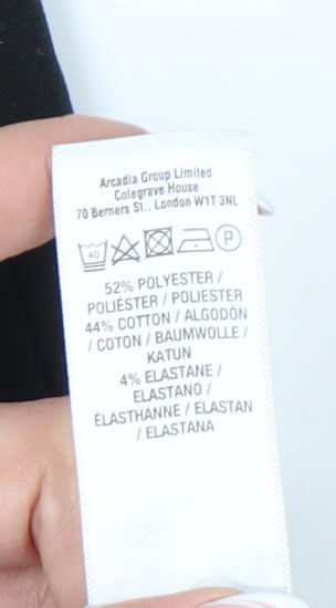 Wallis Women's Black Straight Trousers Size 10