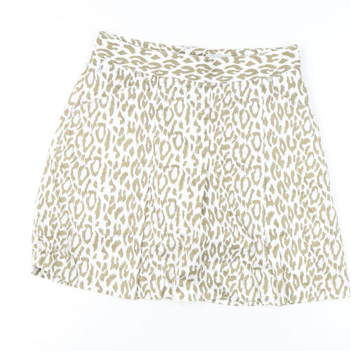 Green Lamb Women's Beige Animal Print Skater Skirt Size 10