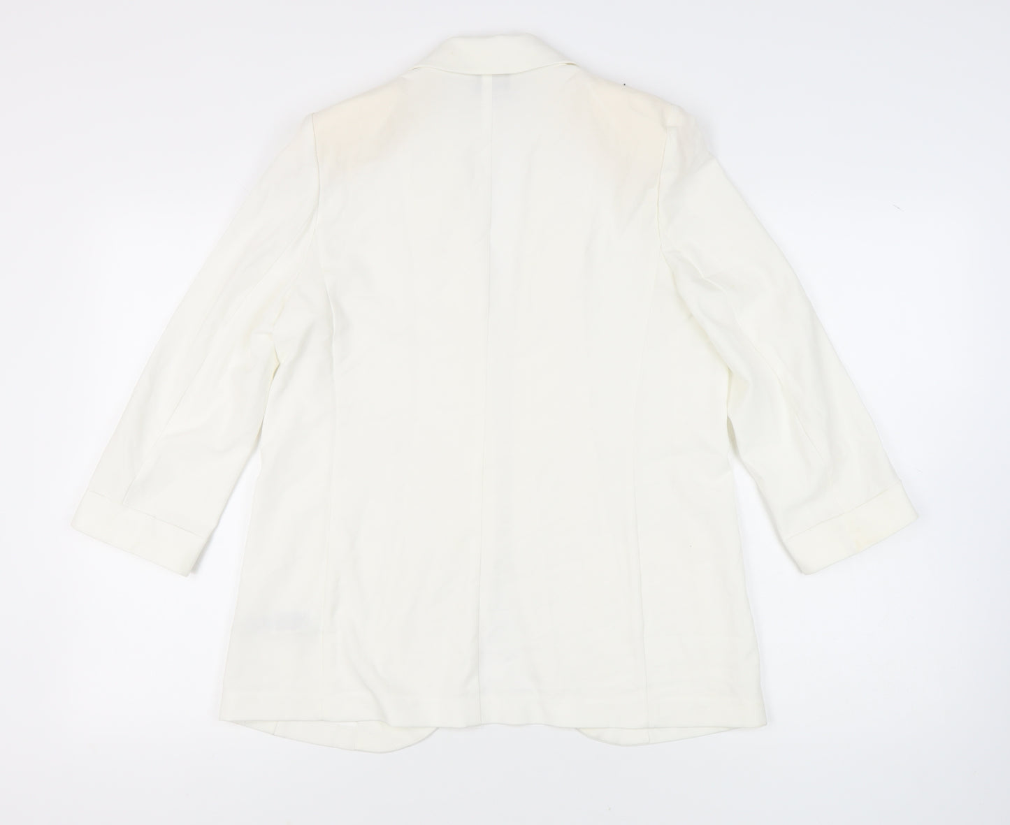Marks & Spencer Women's White Blazer - Size 12